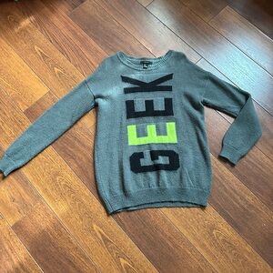 Y2K Oversized Grey Sweater Size S